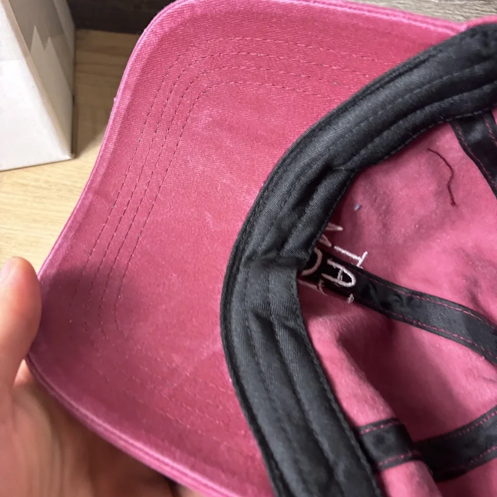 Cat Mom Hat Cap Strap Back‎ Womens Red Embroidered David and Young Casual Cotton
